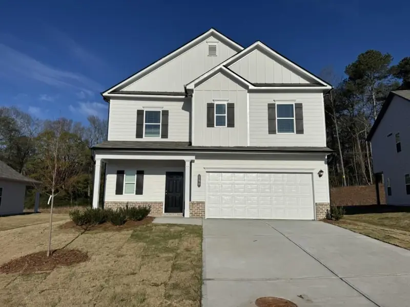 190 Fair Oak Ln: Front of the two-story house with a 2-car garage